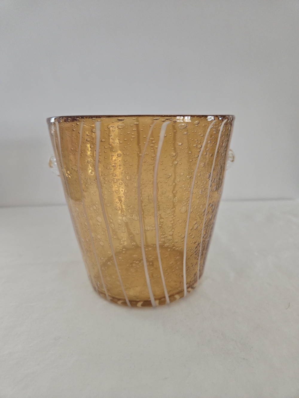 Vintage Murano Venini For Disaronno Amber Ice Bucket